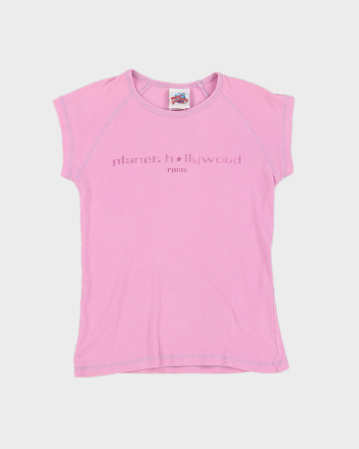 Planet Hollywood Paris Pink Baby Tee - XS