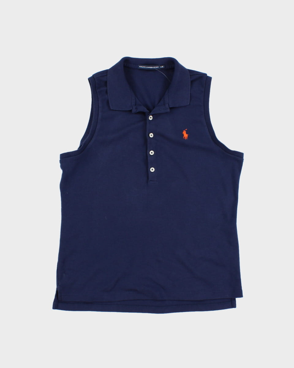 00s Ralph Lauren Sport Sleeveless Polo Shirt - L