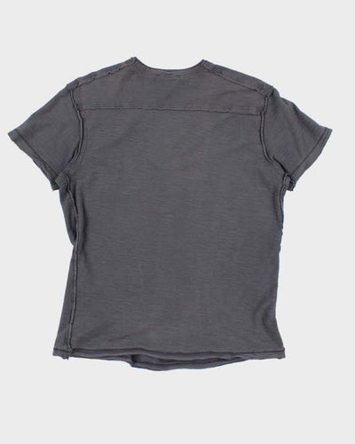 Womens Stone Grey Diesel V Neck T-Shirt - M
