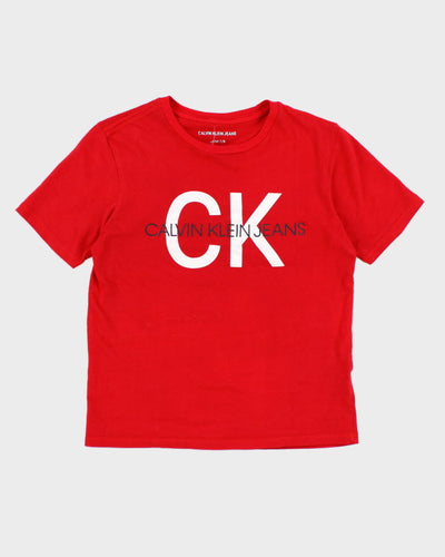 Calvin Klein Red Baby Tee - M