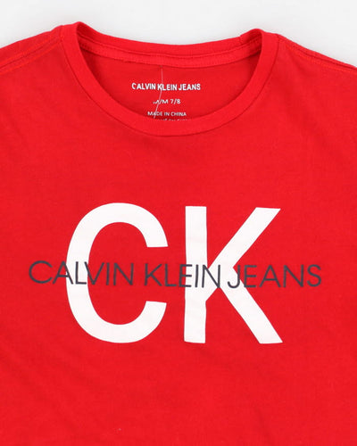 Calvin Klein Red Baby Tee - M
