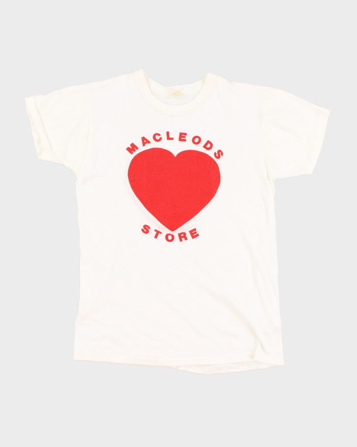 90s Women's White Graphic T-Shirt - M
