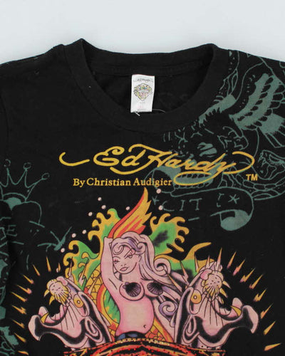 Vintage Y2k 00s Ed Hardy By Christian Audigier T-shirt - S