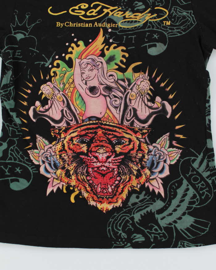 Vintage Y2k 00s Ed Hardy By Christian Audigier T-shirt - S