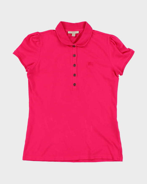 Vintage Burberry Pink Polo Shirt M Rokit