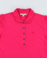 Vintage Burberry Pink Polo Shirt - M
