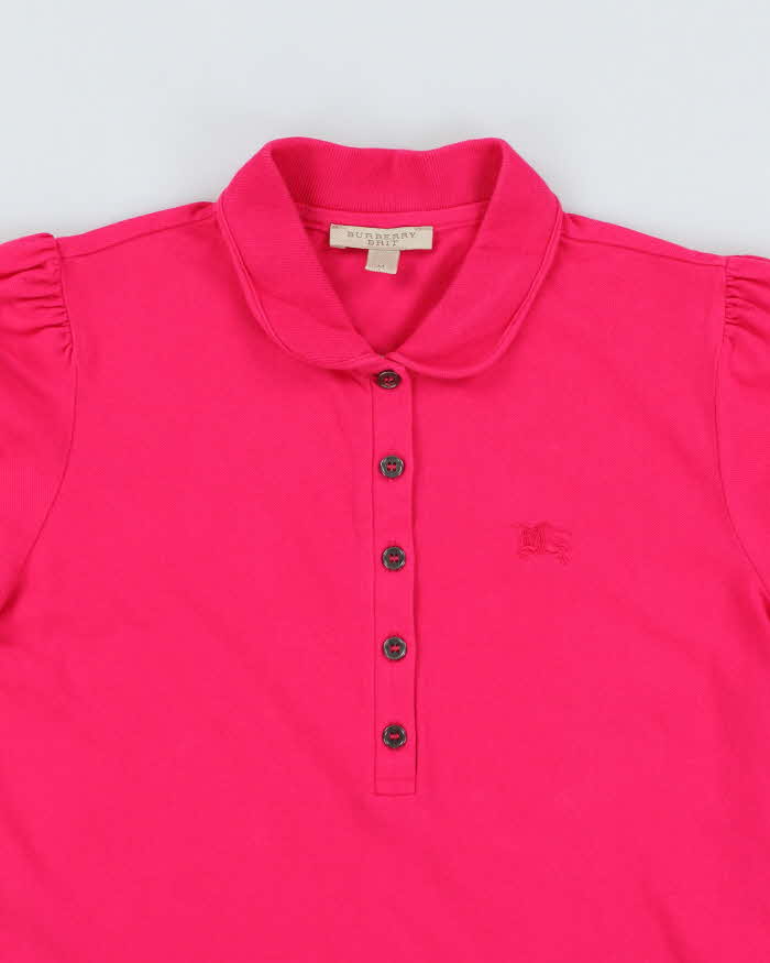 Vintage Burberry Pink Polo Shirt - M