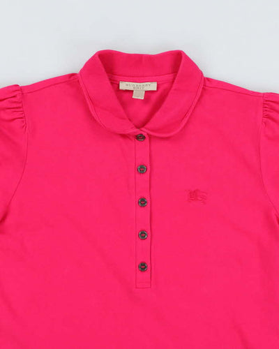 Vintage Burberry Pink Polo Shirt - M