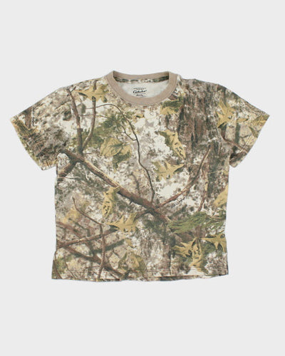 Vintage 2000's Camouflage Cropped T-Shirt - L