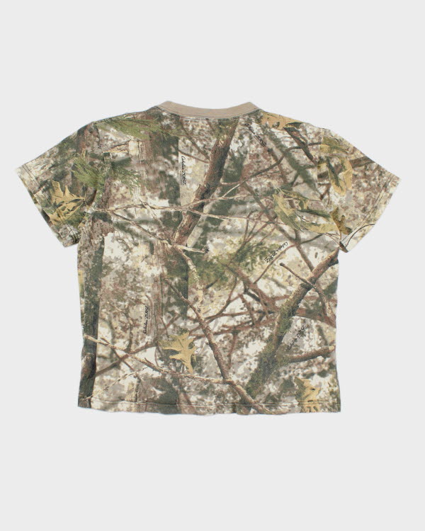 Vintage 2000's Camouflage Cropped T-Shirt - L