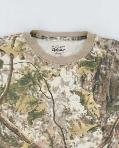 Vintage 2000's Camouflage Cropped T-Shirt - L