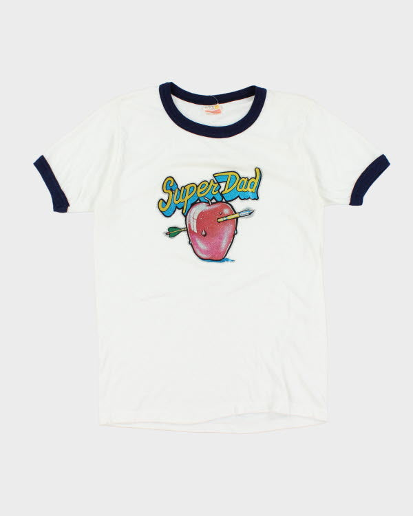 Vintage 90's Single Stitch Graphic Ringer Style Baby T-Shirt - S
