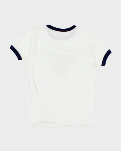 Vintage 90's Single Stitch Graphic Ringer Style Baby T-Shirt - S