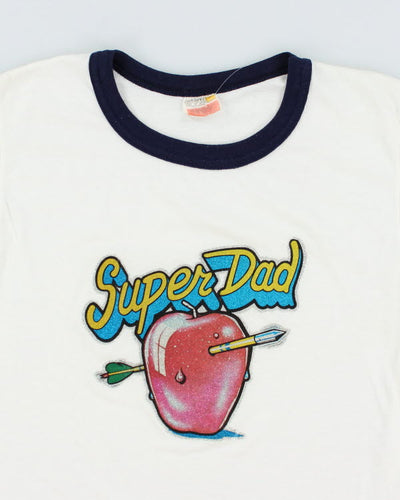 Vintage 90's Single Stitch Graphic Ringer Style Baby T-Shirt - S