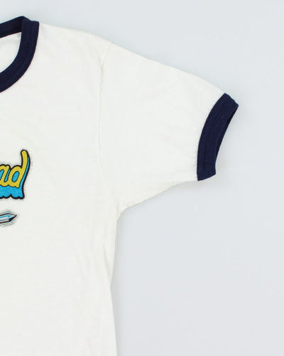 Vintage 90's Single Stitch Graphic Ringer Style Baby T-Shirt - S