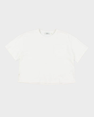 Sandro White Cropped T-shirt - M