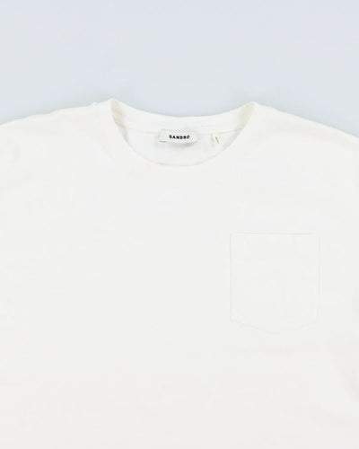 Sandro White Cropped T-shirt - M