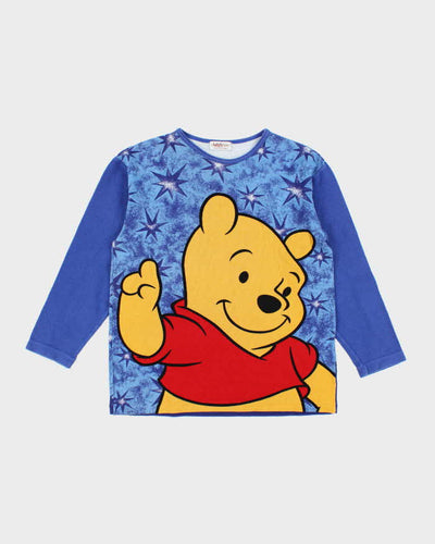 Vintage 90's Disney Winnie The Pooh All Over Print Long-sleeved T-Shirt - M