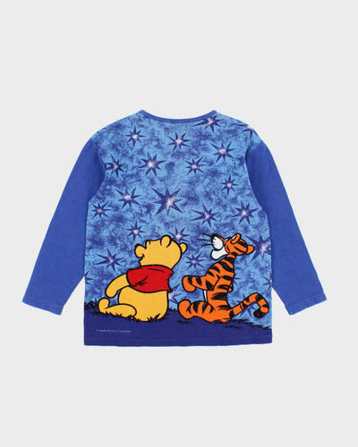 Vintage 90's Disney Winnie The Pooh All Over Print Long-sleeved T-Shirt - M