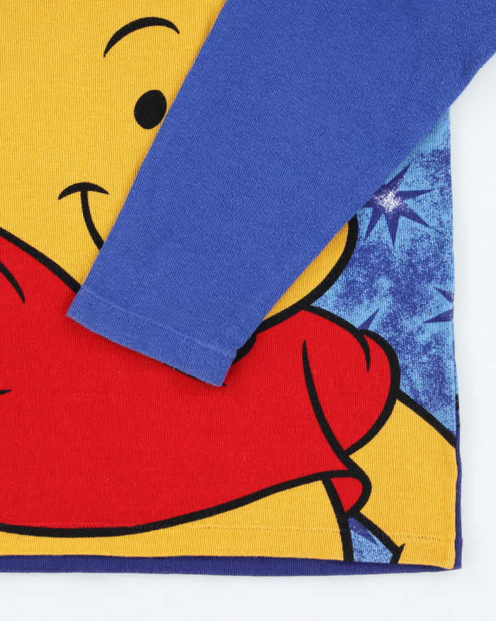 Vintage 90's Disney Winnie The Pooh All Over Print Long-sleeved T-Shirt - M