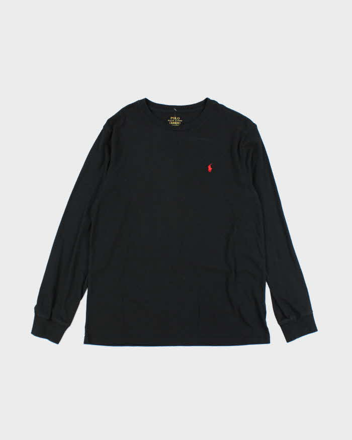 Vintage Ralph Lauren Black Long Sleeve T-shirt - XL