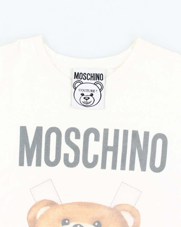 Vintage 00s Moschino Teddy Bear Print T-shirt - XS