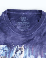 Vintage The Mountain Northern Lights Wolf Graphic T-Shirt - XL