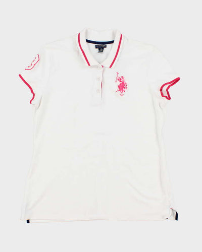 Vintage Y2K Women's Polo Assn Embroidered Logo Polo Shirt - XL