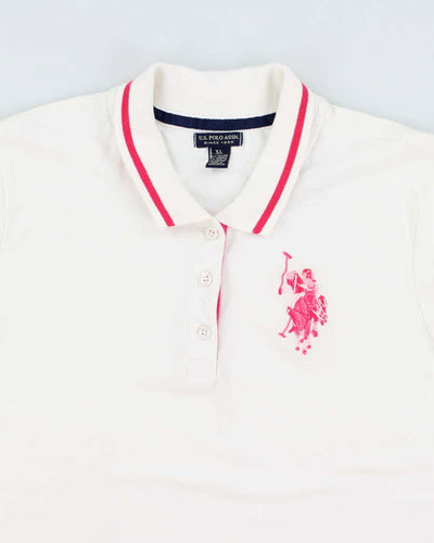 Vintage Y2K Women's Polo Assn Embroidered Logo Polo Shirt - XL