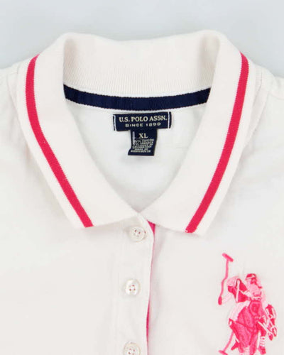 Vintage Y2K Women's Polo Assn Embroidered Logo Polo Shirt - XL
