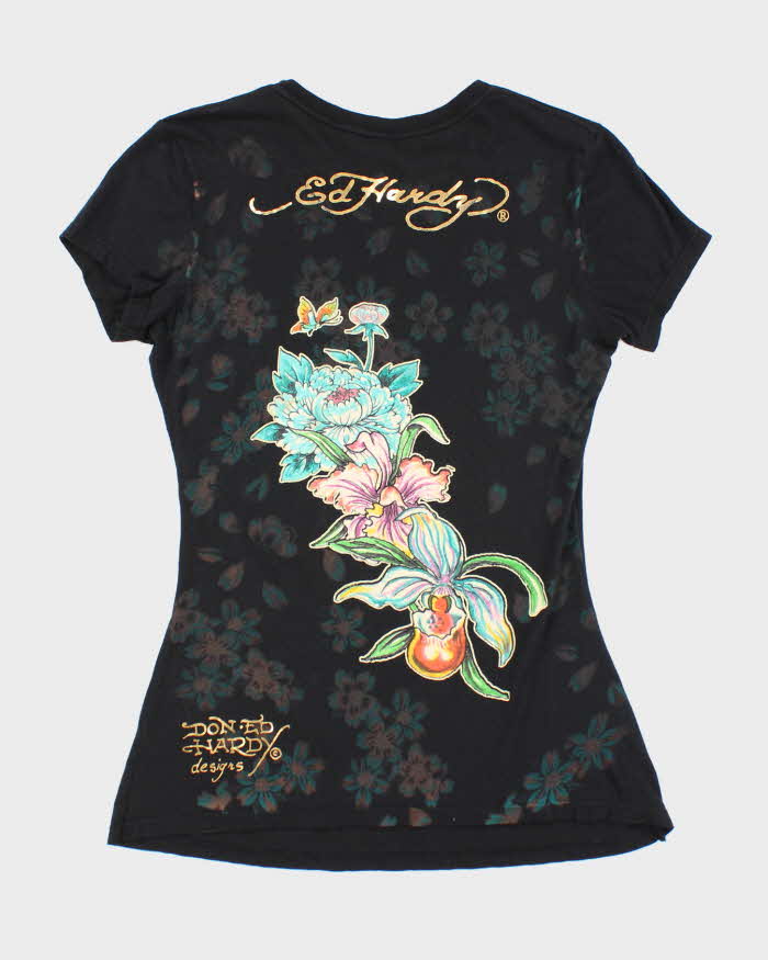 Vintage Y2k 00s Ed Hardy Rhinestone T-shirt - M