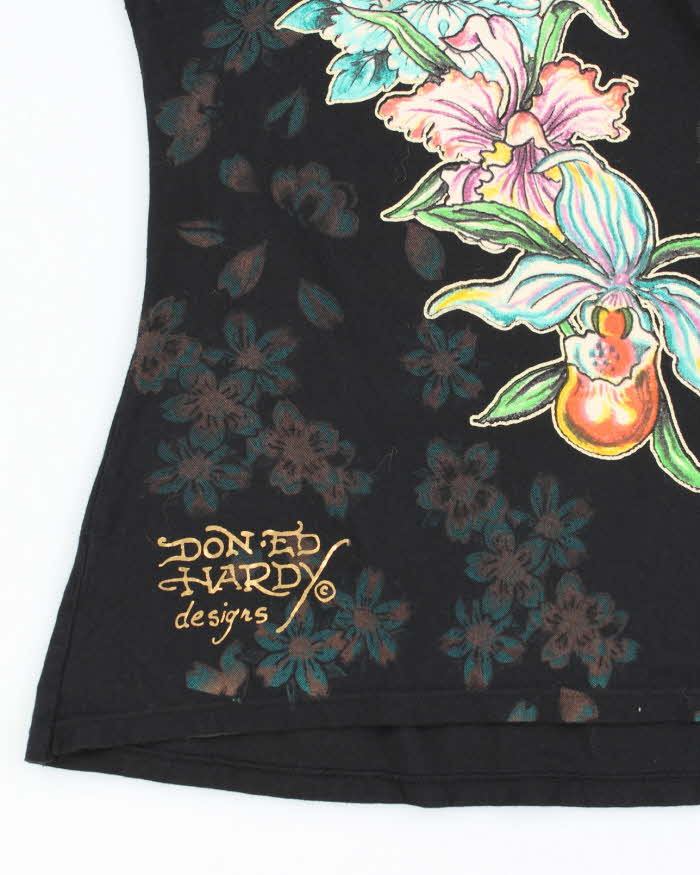 Vintage Y2k 00s Ed Hardy Rhinestone T-shirt - M