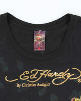 Vintage Y2k 00s Ed Hardy Rhinestone T-shirt - M