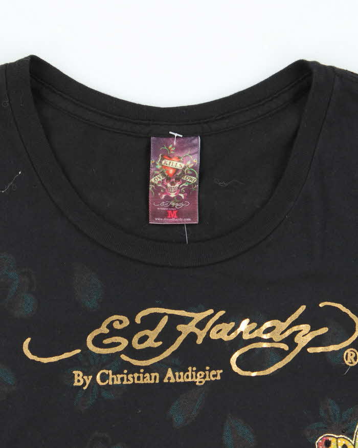Vintage Y2k 00s Ed Hardy Rhinestone T-shirt - M