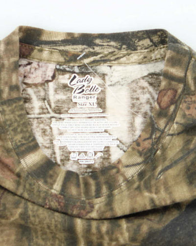 Vintage Lady Belle Camouflage T-shirt - XL