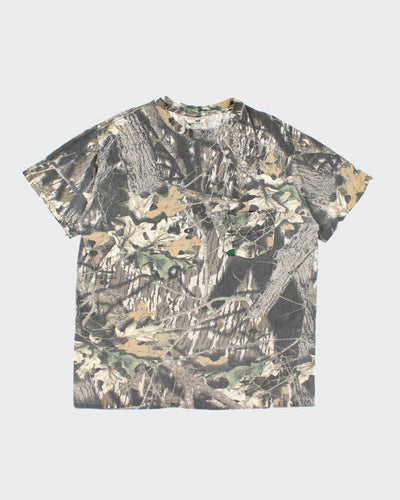 Vintage 90s Mossy Oak Camouflage Single Stitch T-shirt - L