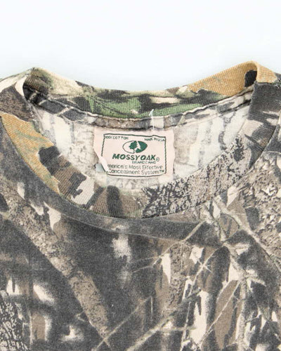 Vintage 90s Mossy Oak Camouflage Single Stitch T-shirt - L