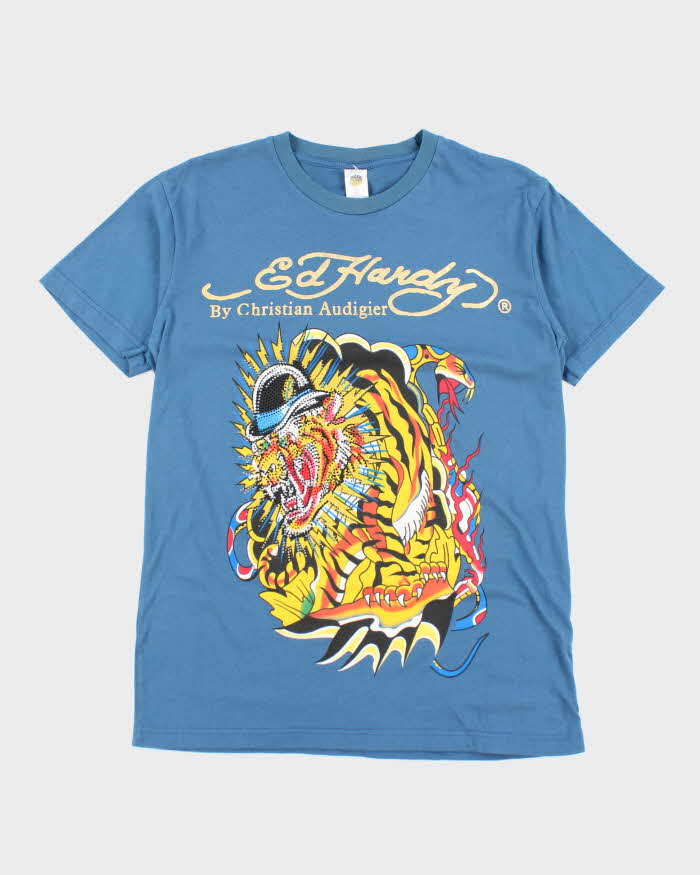 Vintage Y2k 00s Ed Hardy Rhinestone T-shirt - XL