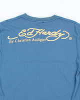 Vintage Y2k 00s Ed Hardy Rhinestone T-shirt - XL