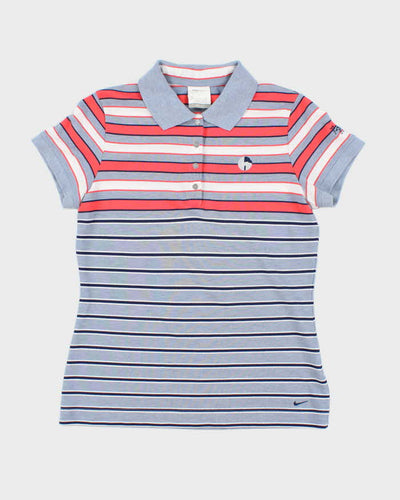 Vintage Y2K Nike Golf Striped Polo Shirt - S
