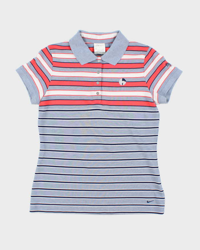 Vintage Y2K Nike Golf Striped Polo Shirt - S