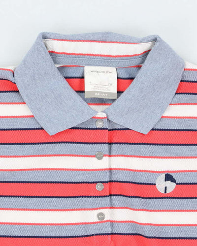 Vintage Y2K Nike Golf Striped Polo Shirt - S