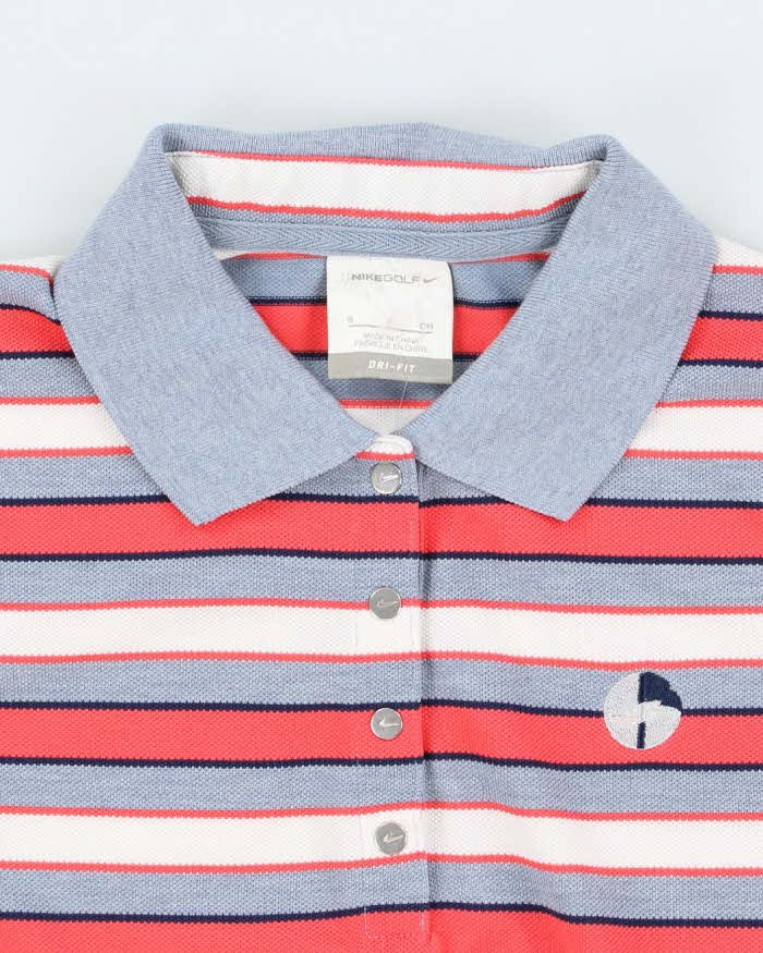 Vintage Y2K Nike Golf Striped Polo Shirt - S