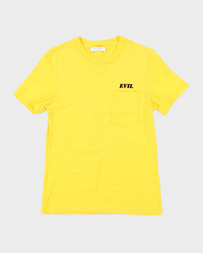 Vintage Sandro Paris Evil Printed Pocket T-Shirt - XS