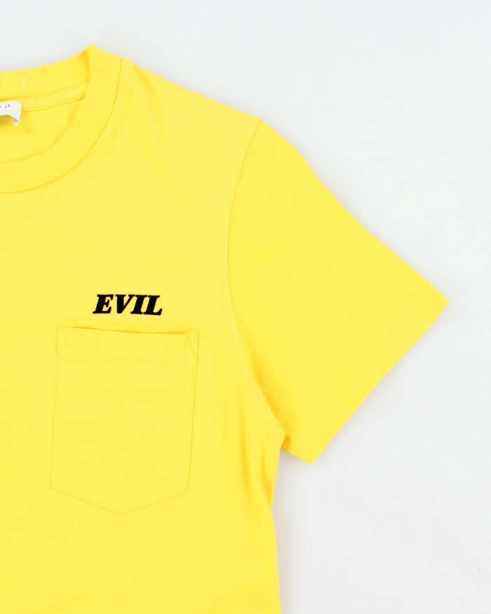 Vintage Sandro Paris Evil Printed Pocket T-Shirt - XS