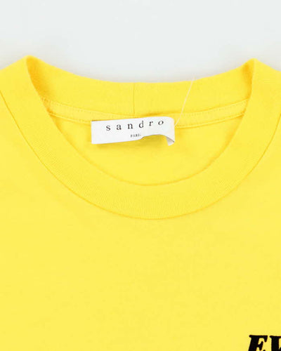 Vintage Sandro Paris Evil Printed Pocket T-Shirt - XS