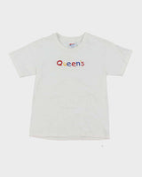 Vintage Y2K Hanes Queens Embroidered Graphic Baby Fit T-Shirt - L