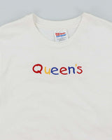 Vintage Y2K Hanes Queens Embroidered Graphic Baby Fit T-Shirt - L