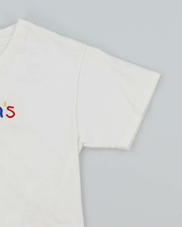 Vintage Y2K Hanes Queens Embroidered Graphic Baby Fit T-Shirt - L