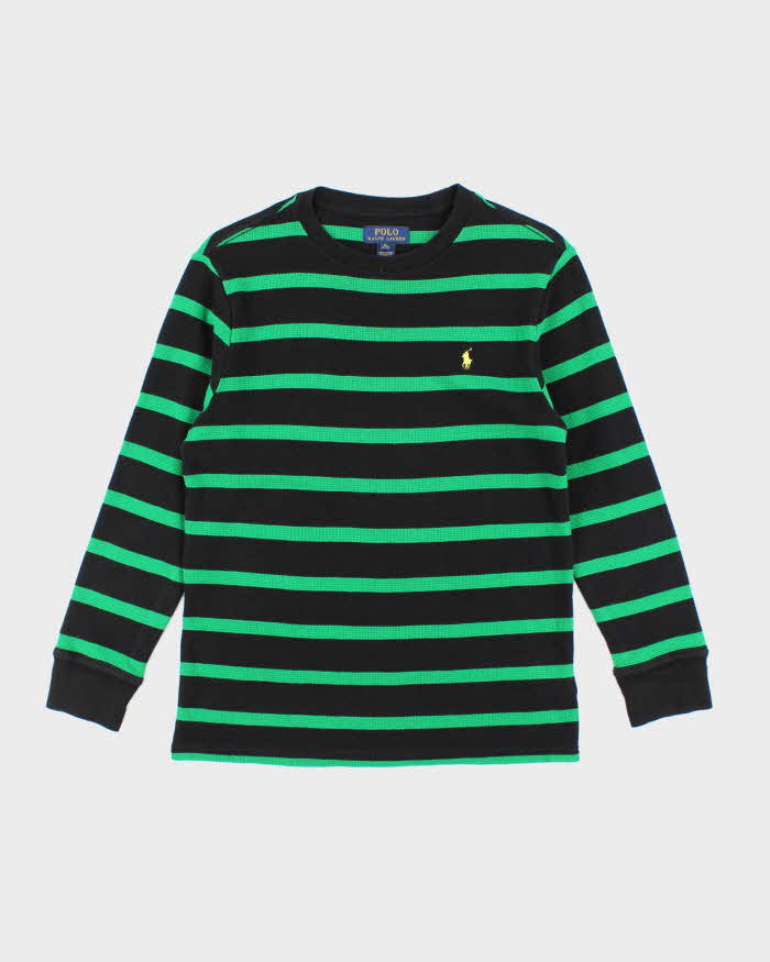 Vintage 2000's Ralph Lauren Waffle Striped Long Sleeve T-Shirt - XL